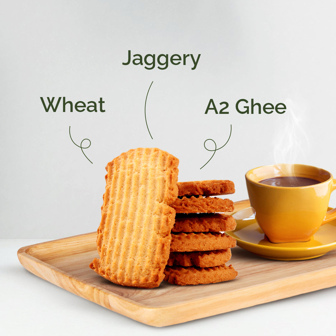 Atta Jaggery Cookies